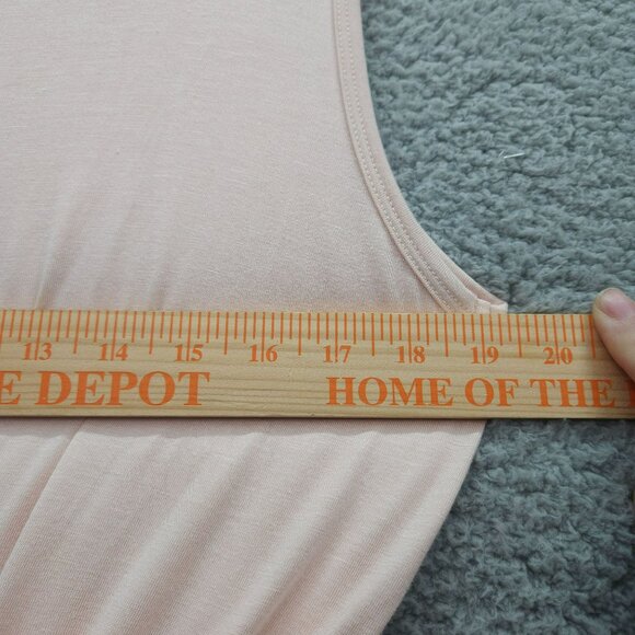 Go Couture Womens Pink Sleeveless Size M Maxi Dress Elastic Waist Side Slits - Picture 7 of 8